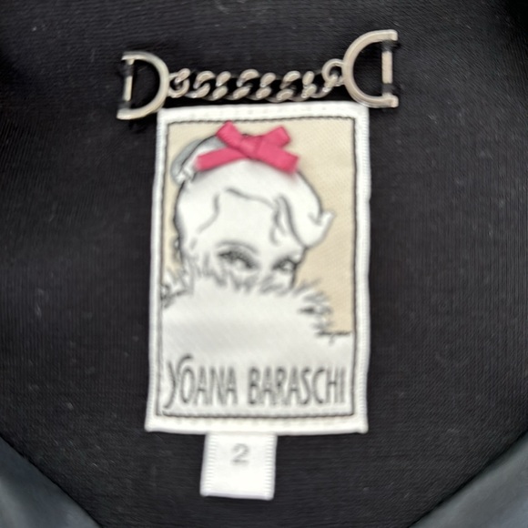 Absolutely gorgeous stylish blazer. Black fabric with leather combination - Picture 2 of 3